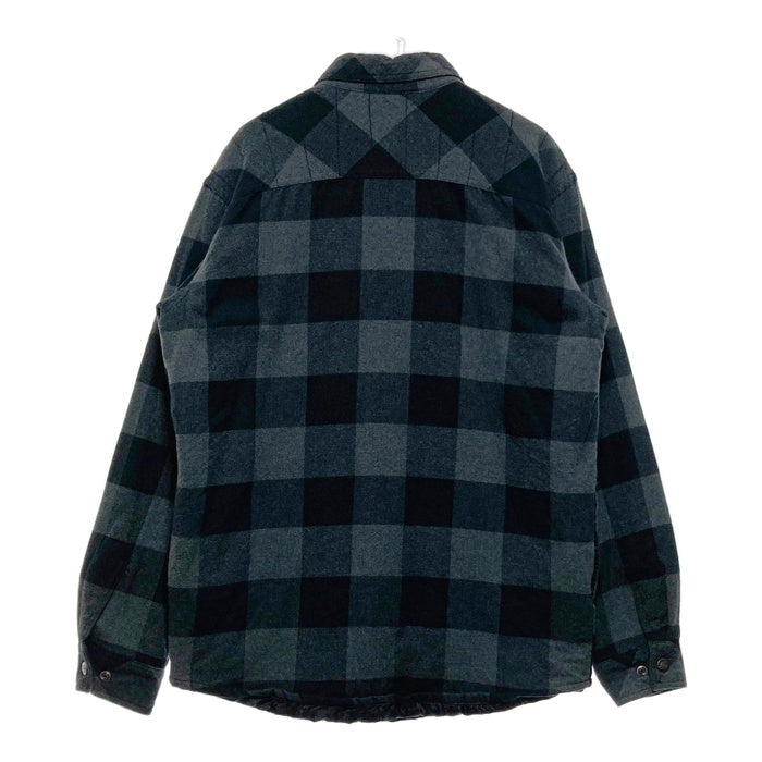 HARLEY DAVIDSON ハーレーダビッドソン 裏地キルティング チェックシャツ ブラック×グレー sizeM 瑞穂店