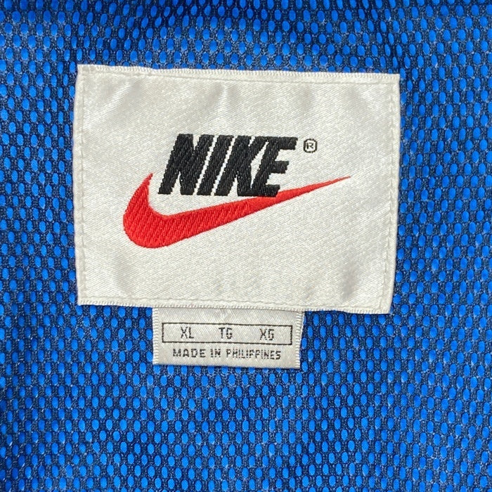 NIKE ナイキ 00's スウッシュ刺繍 フィリピン製 ナイロンジャケット ブルー sizeXL 瑞穂店