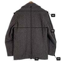 Schott ショット シングル ウール ピーコート 裏キルティング グレー Size 40 福生店