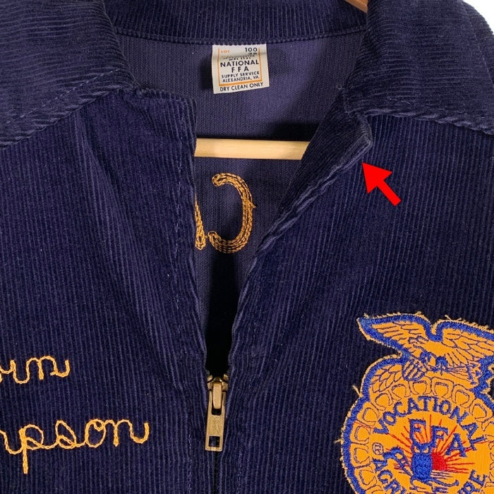 NATIONAL FFA ファーマーズジャケット コーデュロイ Lot 100 ネイビー YKK Size 38 福生店