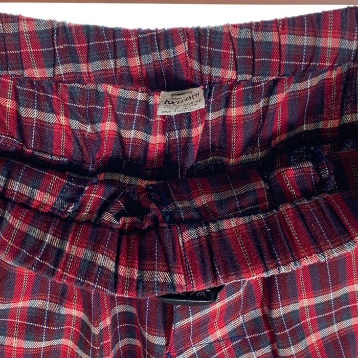 80-90's STUSSY ステューシー チェック柄 コットン イージーパンツ テーパード レッド ベルト ビーチ USA製 Size S 福生店