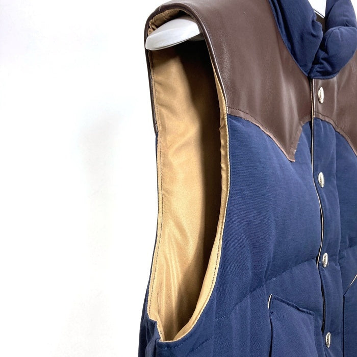 SUGAR CANE シュガーケーン レザーヨーク ダウンベスト ネイビー SC12340 Size S 瑞穂店