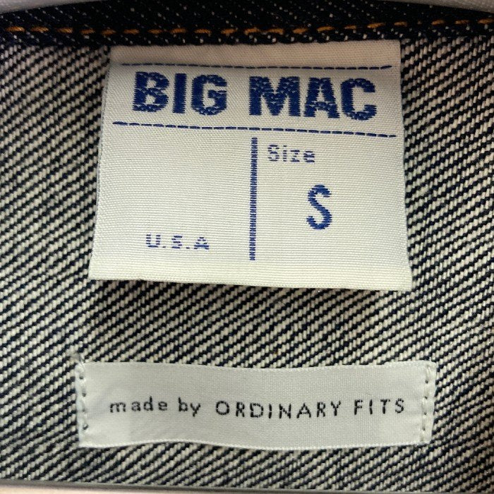 BIG MAC×ORDINARY FITS ビッグマック×オーディナリーフィッツ 1st Gジャン デニムジャケット BG20020W インディゴ sizeS 瑞穂店