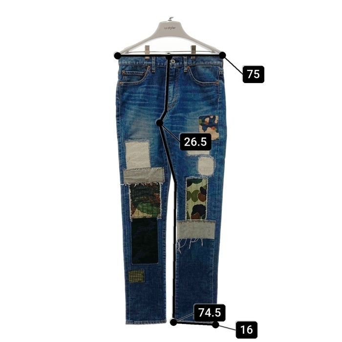 eye JUNYA WATANABE COMME des GARCONS MAN ジュンヤワタナベ コムデギャルソンマン Levi's リーバイス WC-P909 AD2018 510 パッチワーク デニムパンツ ジーンズ インディゴ SizeS 瑞穂店