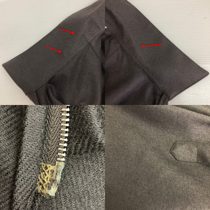 HERMES エルメス ウール フルジップ シャツジャケット チャコールグレー size40 瑞穂店