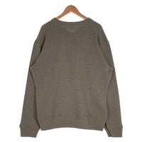 90's STUSSY ステューシー ショーンフォントロゴ刺繡 コットンポリ Vネック ニットセーター オリーブ USA製 紺タグ Size L 福生店