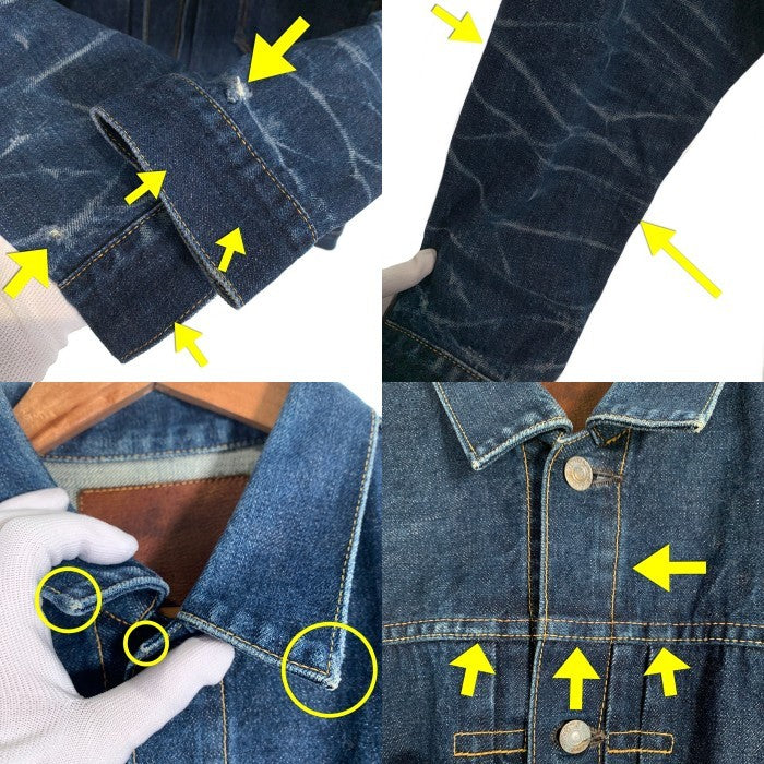 EVISU エヴィス デニムジャケット 1st型 インディゴ 虎耳 Size