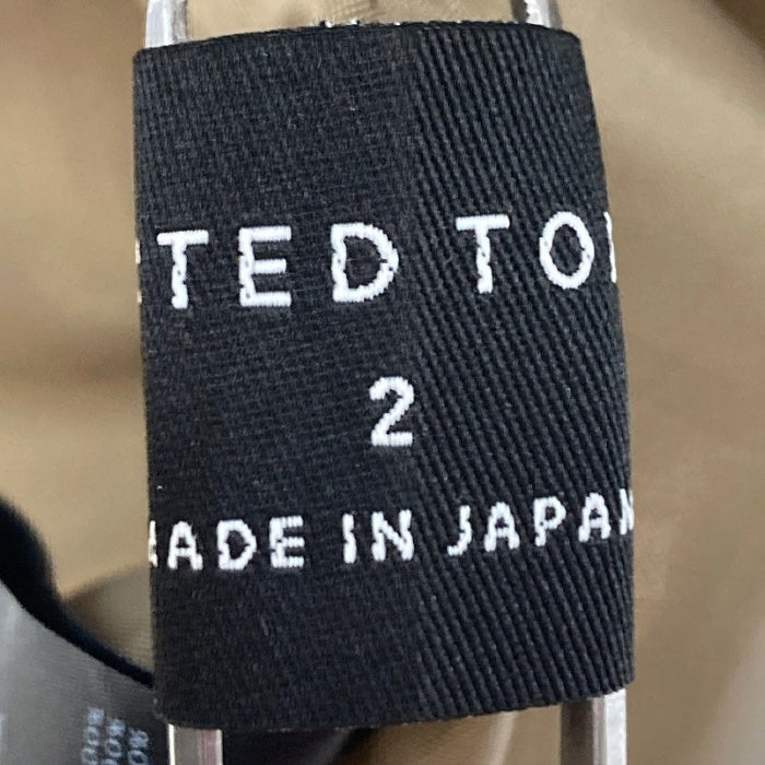 UNITED TOKYO ユナイテッドトウキョウ アシンメトリー テーラーシャツワンピース ベージュ ブラック 142110003 Size 2 瑞穂店