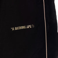 A BATHING APE アベイシングエイプ パイピングサイドライン トラックパンツ ブラック ポリエステル 001PTJ801058I Size XL 福生店