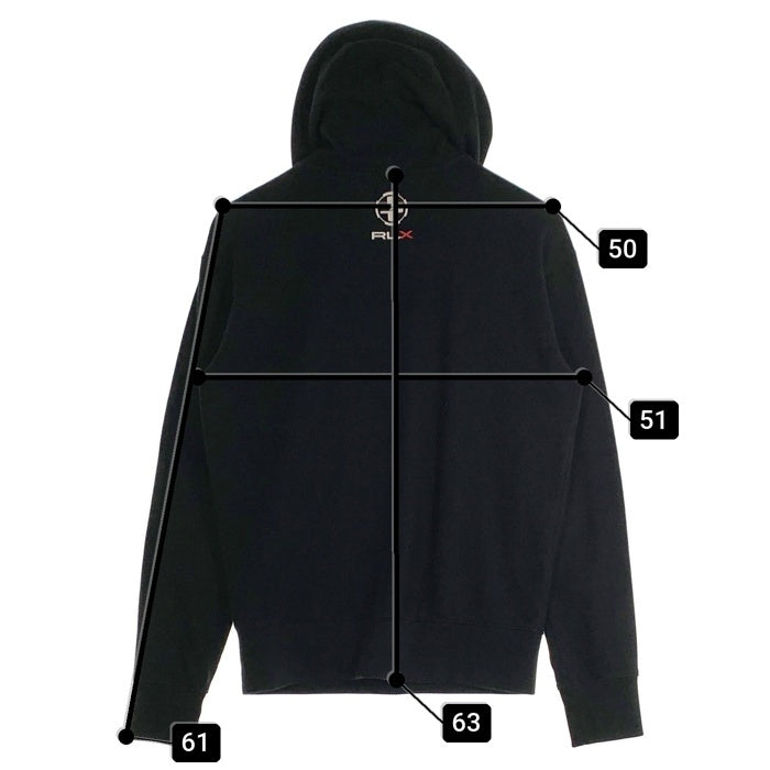 Ralph Lauren ラルフローレン RLX USA Hoodie 星条旗 プルオーバーパーカー フーディー ブラック Size S相当 福生店
