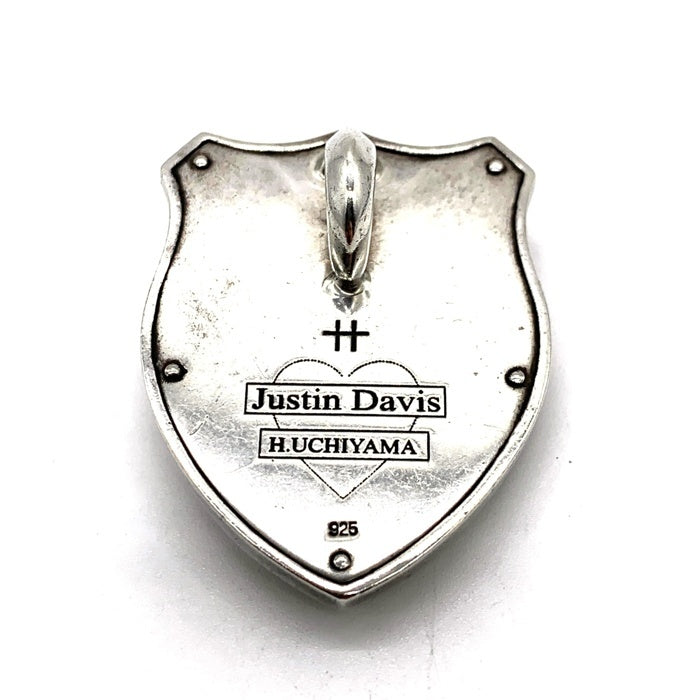 Justin Davis ジャスティンデイビス 内山英雄 クラウンスカル シールド ペンダントトップ SV925 ジルコニア 福生店