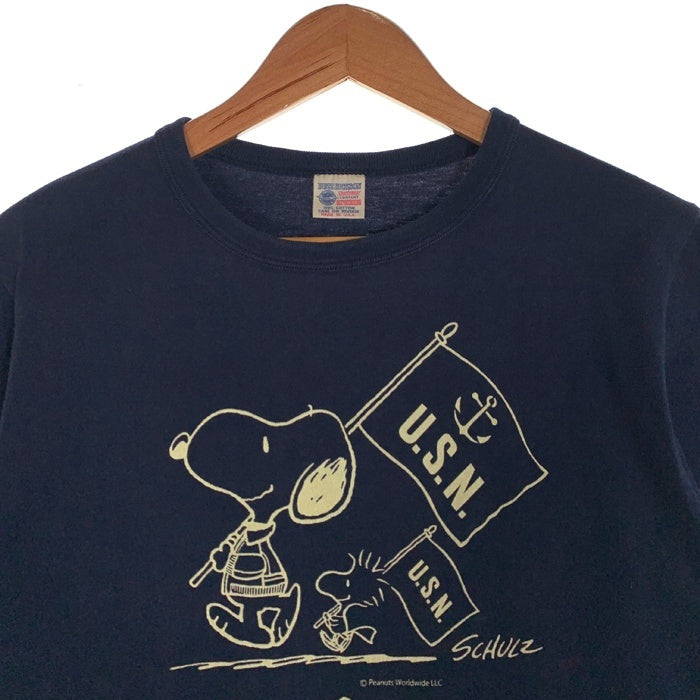 BUZZ RICKSON'S バズリクソンズ Peanuts U.S.N. スヌーピー プリントTシャツ ネイビー Size M 福生店