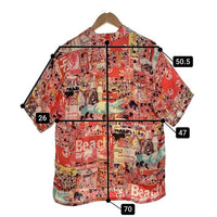 SUN SURF サンサーフ KEONI OF HAWAII KING TERRY'S レーヨン アロハシャツ レッド イエロー 総柄 SS32302 Size M 福生店