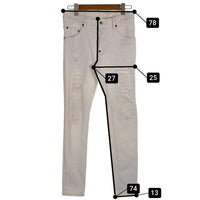 DSQUARED2 ディースクエアード ダメージ加工 スキニー デニムパンツ ホワイト Size 46 福生店