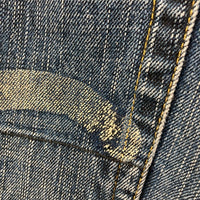 EVISU エヴィス Lot2001 ボタンフライ テーパードデニムパンツ ジーンズ ライトブルー Size 30×32 瑞穂店