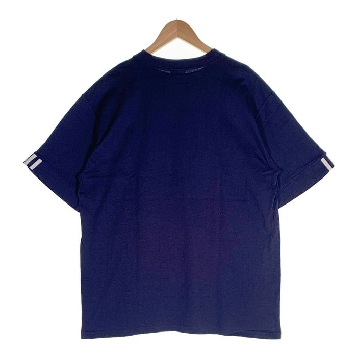 adidas アディダス TRUE TO THE SPORT Newyork Yankees ニューヨークヤンキース MLB チームロゴ 刺繡 半袖 Tシャツ ネイビー USA製 Size M 福生店