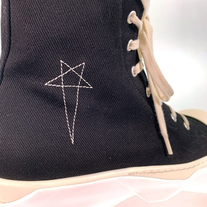 DRKSHDW ダークシャドウ リックオウエンス ABSTRACT SNEAK アブストラクト ハイカットスニーカー ブラック ミルク DU01E3840 DOEM9 Size 42 福生店