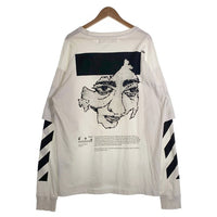 OFF-WHITE オフホワイト レイヤード ロングスリーブ プリントTシャツ ホワイト OMAB022F20FAB004 Size XL 福生店