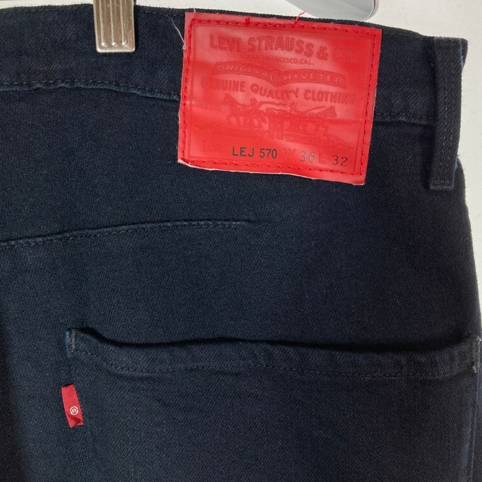 Levi's リーバイス LEJ 570 立体裁断 バギーテーパード デニムパンツ ブラック sizeW36 瑞穂店