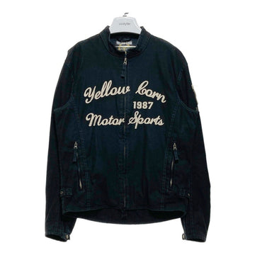 Yellow Corn イエローコーン コットン シングルライダースジャケット ブラック パッド類なし BB-1106 Size L 瑞穂店