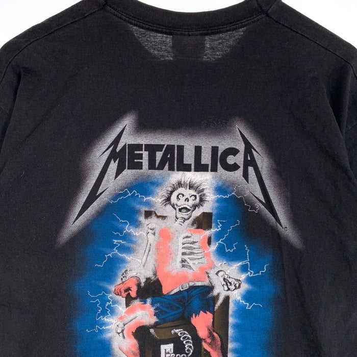 00`s METALLICA メタリカ RIDE THE LIGHTNING 半袖 Tシャツ ブラック FRUIT OF THE LOOMタグ Size L 福生店