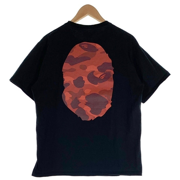 A BATHING APE アベイシングエイプ COLOR CAMO BIG HEAD TEE カラーカモ ビッグヘッド プリントTシャツ ブラック Size L 福生店