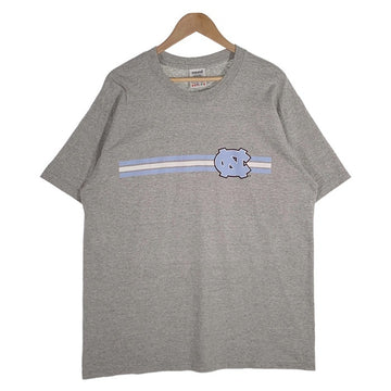90's adidas アディダス SOCCER ノースカロライナ大学 プリントTシャツ グレー 万国旗タグ USA製 Size L 福生店