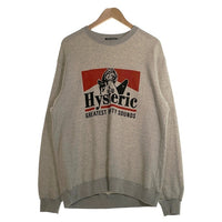 HYSTERIC GLAMOUR ヒステリックグラマー GREATEST PARTY SOUNDS クルーネックスウェット グレー 02261CS05 Size L 福生店