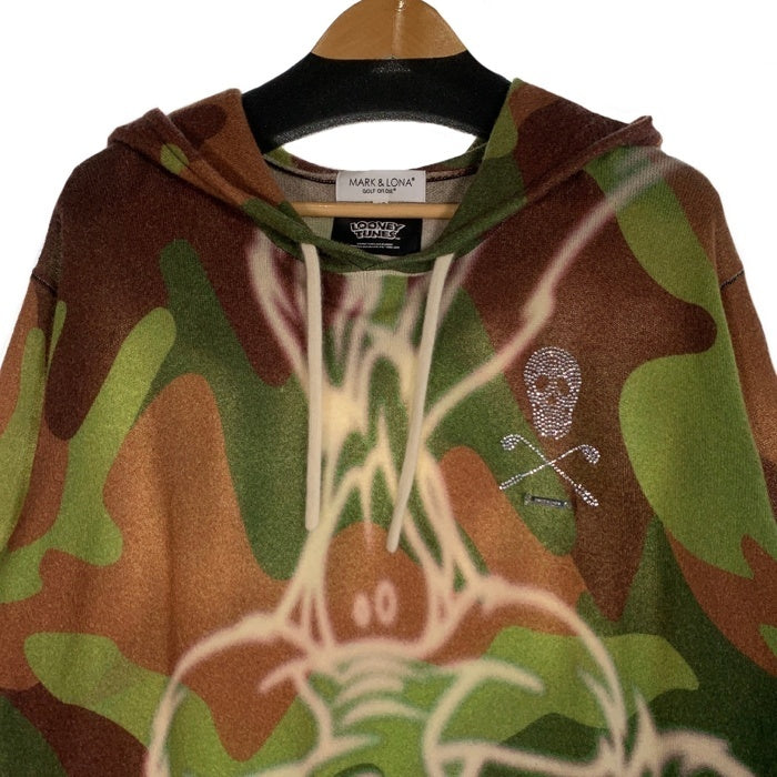MARK&LONA マークアンドロナ Wile E Camo Cashmere Sweater コヨーテ カモフラージュ カシミヤセーター パーカー グリーン MLM-3C-AB23 Size 48 福生店