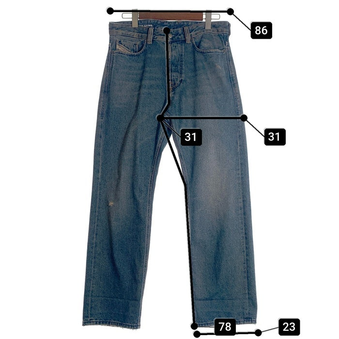 DIESEL ディーゼル 1980 D-EEPER リラックスフィット・ストレートデニムパンツ ジーンズ インディゴ 加工 A17046 Size 30×30 福生店