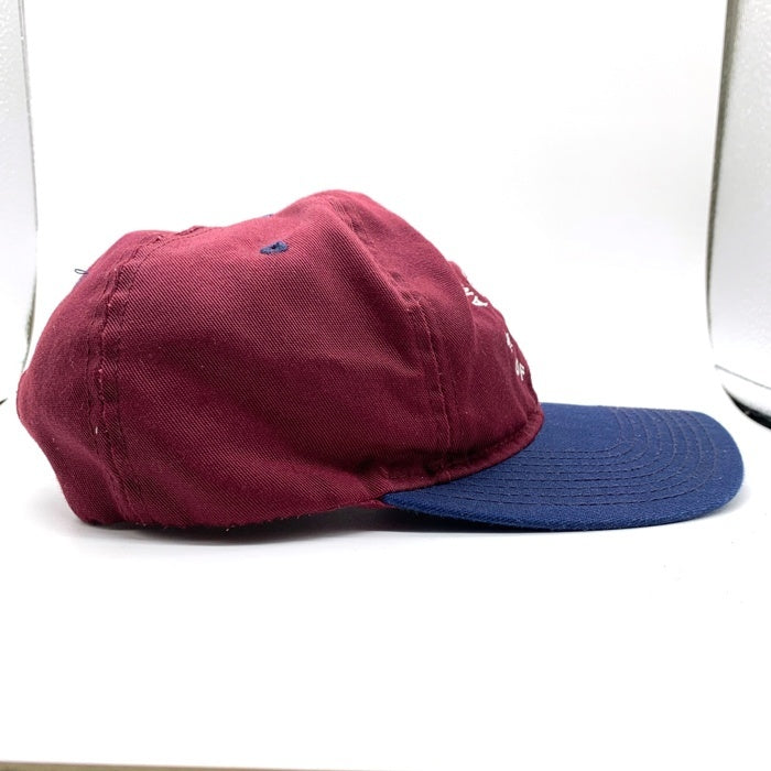 90`s AMERICAN BUREAU OF SHIPPING OWNCO 企業 ツートーン 6パネル キャップ バーガンディー ネイビー USA製 福生店