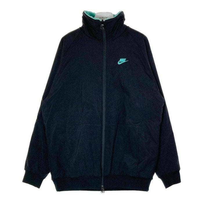 NIKE ナイキ BQ6546-301 BIG SWOOSH BOA JACKET ビッグ スウッシュ ボア フリース リバーシブル ジャケット ブラック ターコイズ sizeXL 瑞穂店