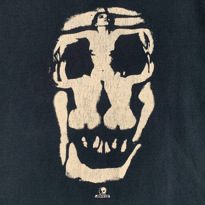 90-00's SKULL SKATES スカルスケーツ レディースカル プリントTシャツ ブラック ダリ FRUIT2枚タグ メキシコ製 Size XL 福生店
