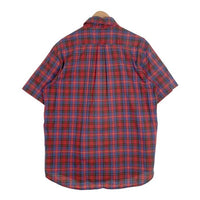 90's STUSSY ステューシー コットン プルオーバーチェックシャツ 半袖 レッド USA製 Size M 福生店
