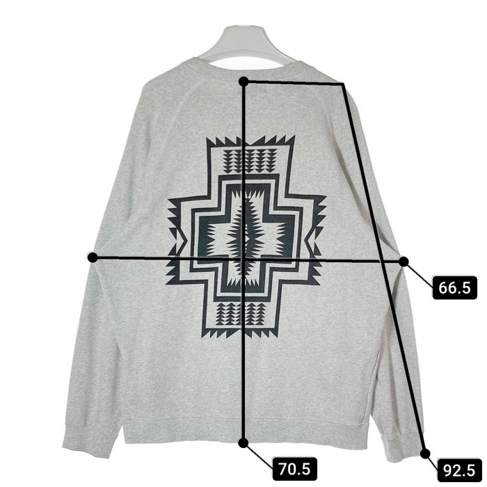 PENDLETON ペンドルトン 3475-3006 Back Print Raglan Sleeve Sweat バックプリントラグランスリーブスウェット グレー sizeL 瑞穂店