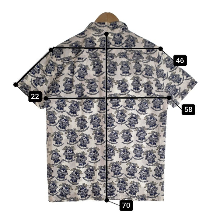 Pabst Blue Ribbon パブストブルーリボン LOSER MACHINE ルーザーマシーン 半袖 シャツ ホワイト ブルー Size M 福生店