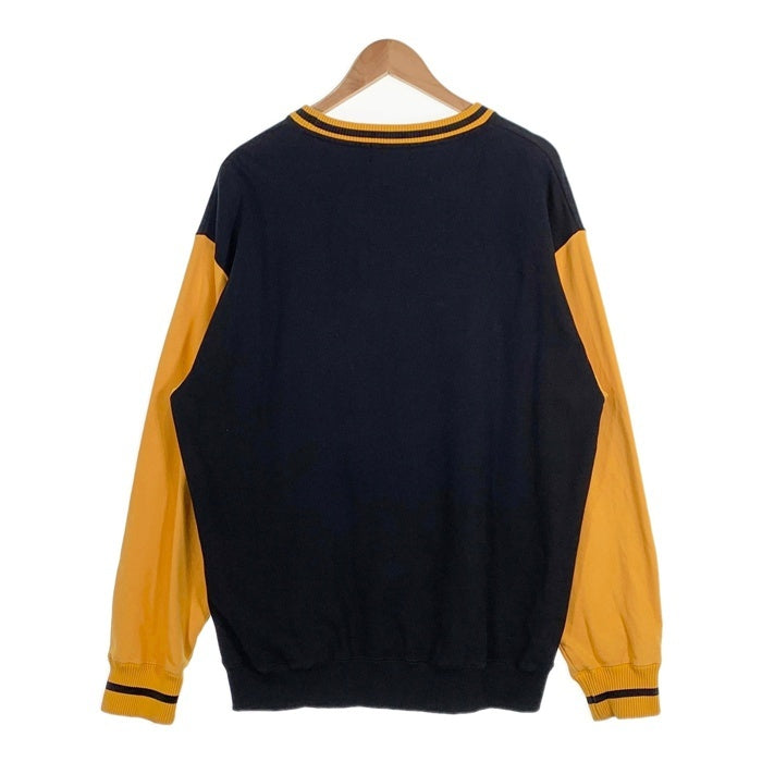 X-LARGE エクストララージ 23AW RETRO CREWNECK SWEAT クルーネックスウェットトレーナー ブラック イエロー 101233012025 Size L 福生店