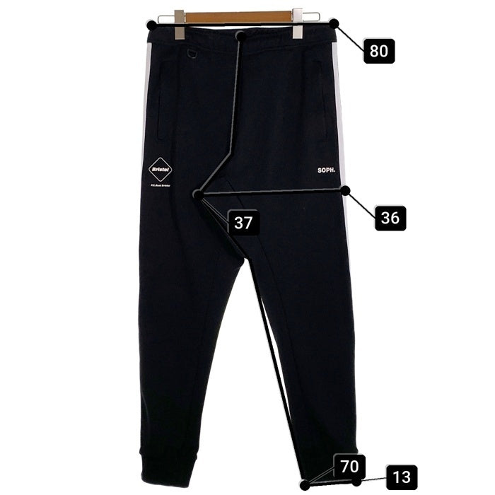 F.C.Real Bristol エフシー レアル ブリストル SOPH. ソフ  23AW TRAINING TRACK RIBBED PANTS トレーニング トラック リベット パンツ ブラック FCRB-232071 Size L 福生店