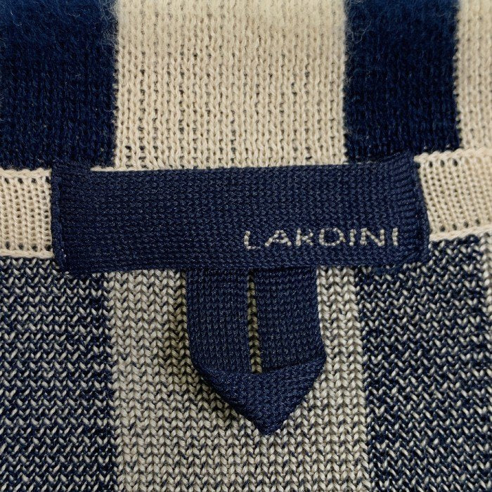 LARDINI ラルディーニ 2B コットン ニットジャケット ストライプ EGLJM56 Size XL 福生店