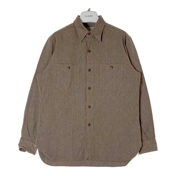BUZZ RICKSON'S バズリクソンズ COTTON COVERT WORK SHIRT ブラウン size15-15 1/2 瑞穂店