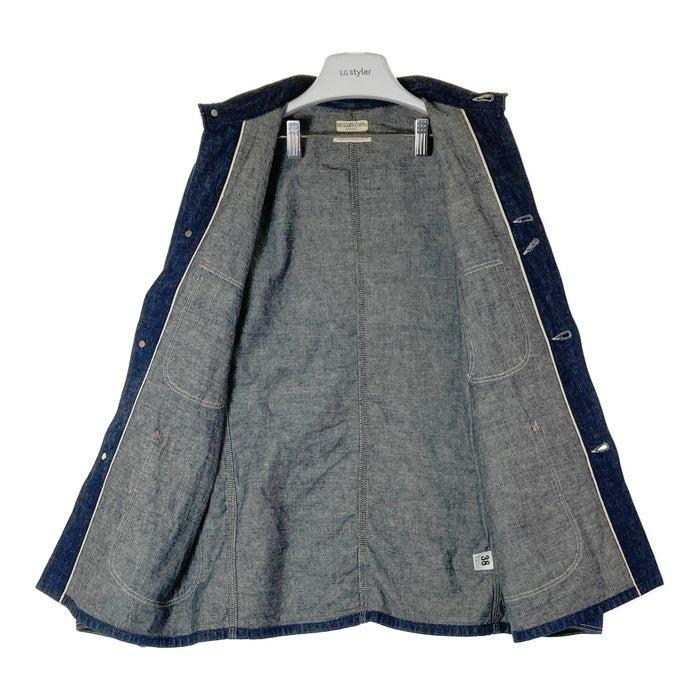 HELLER'S CAFE ヘラーズカフェ WAREHOUSE ウエアハウス LARRY'S COLLECTION 1950's Military Art Coverall カバーオール インディゴ size38 瑞穂店