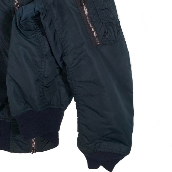 ALPHA アルファ MA-1 フライトジャケット ネイビー IDEALジップ USA製 Size XXL 福生店