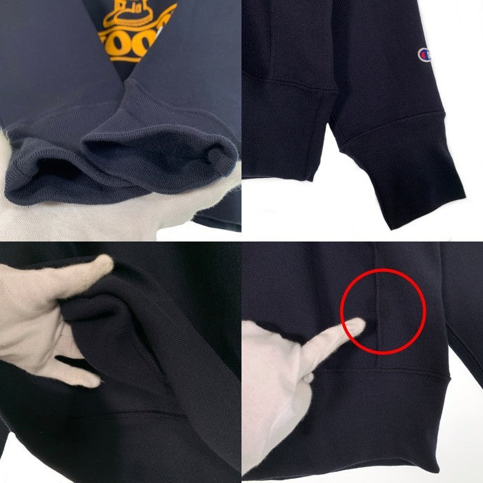 Champion チャンピオン SNOOPY スヌーピープリント リバースウィーブ クルーネックスウェットトレーナー ネイビー C5-A008 Size L 福生店