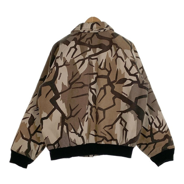 90's PREDATOR CAMOUFLAGE プレデターカモフラージュ リブブルゾン ジャケット 中綿 スナップボタン マルチ Size L 福生店