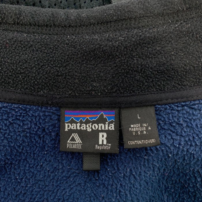 patagonia パタゴニア レギュレーター R2 フリースジャケット ネイビー ブラック USA製 25130 FA00 リペアあり Size L 福生店