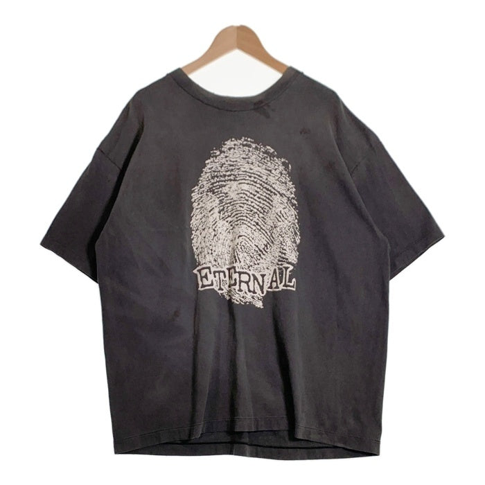 SAINT Mxxxxxxセントマイケル 24AW SS TEE CHOSEN ヴィンテージ加工 プリントTシャツ フェードブラック SM-YS1-0000-004 Size XL 福生店