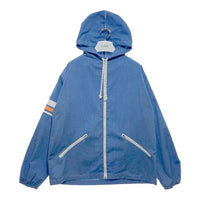 70's Sears シアーズ KINGS ROAD ジップアップパーカー袖ライン ポリコットン ライトブルー Size L 瑞穂店
