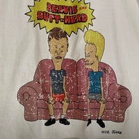 GOD BLESS YOU ゴッドブレスユー EXAMPLE エグザンプル BEAVIS AND BUTT-HEAD ビーバス・アンド・バットヘッド 半袖 Tシャツ ホワイト Size XX-LARGE 福生店