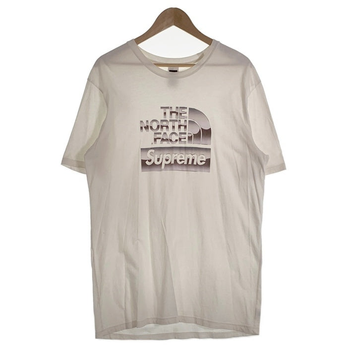 SUPREME シュプリーム 18SS THE NORTH FACE ノースフェイス Metallic Logo Tee メタリックロゴTシャツ ホワイト 並行品 Size L 福生店