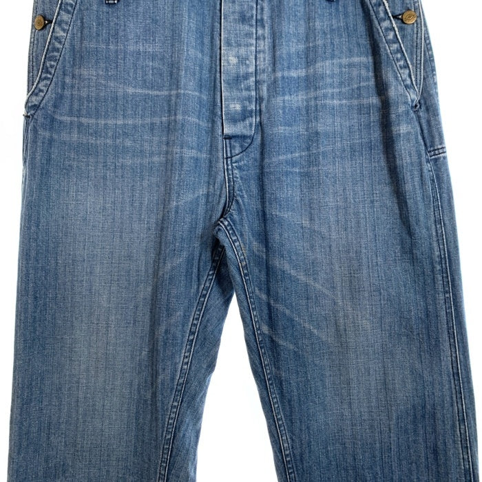 CUTRATE カットレイト USED加工 デニムオーバーオール ライトブルー Size L 福生店